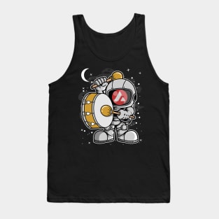 Astronaut Drummer Avalanche AVAX Coin To The Moon Crypto Token Cryptocurrency Blockchain Wallet Birthday Gift For Men Women Kids Tank Top